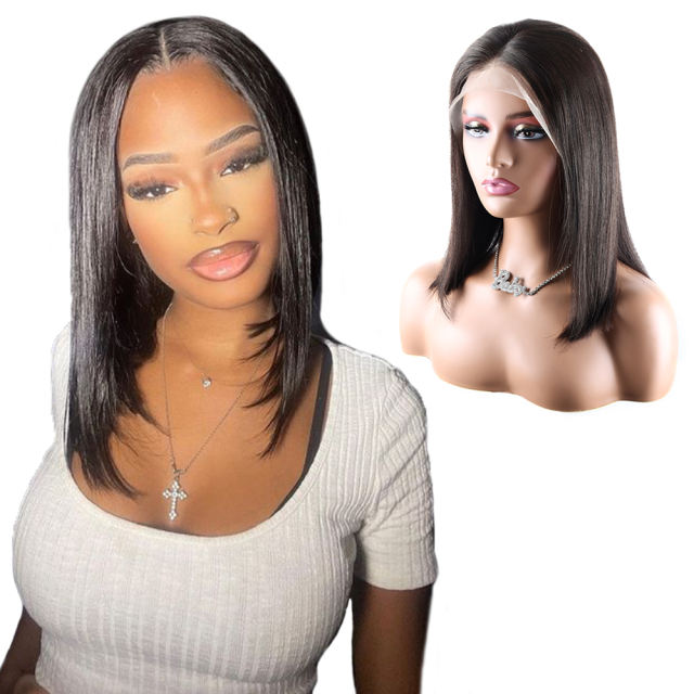 XYS Hair  Transparent Lace Frontal Colored Bob  Wigs 1B/99J/ 4/27