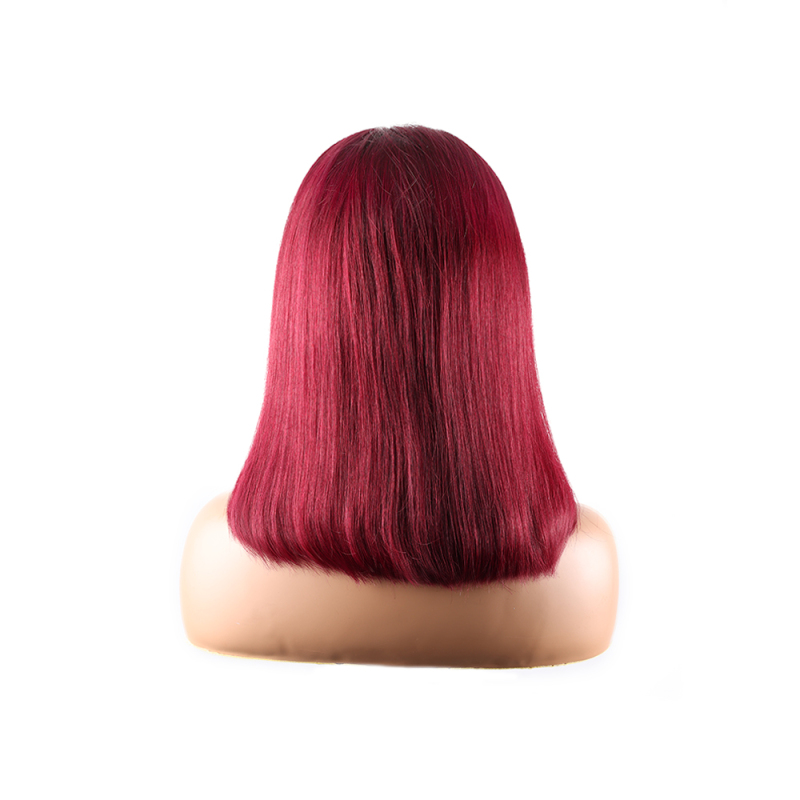 XYS Hair  99J  Frontal Colored Bob  Wigs 180% Density