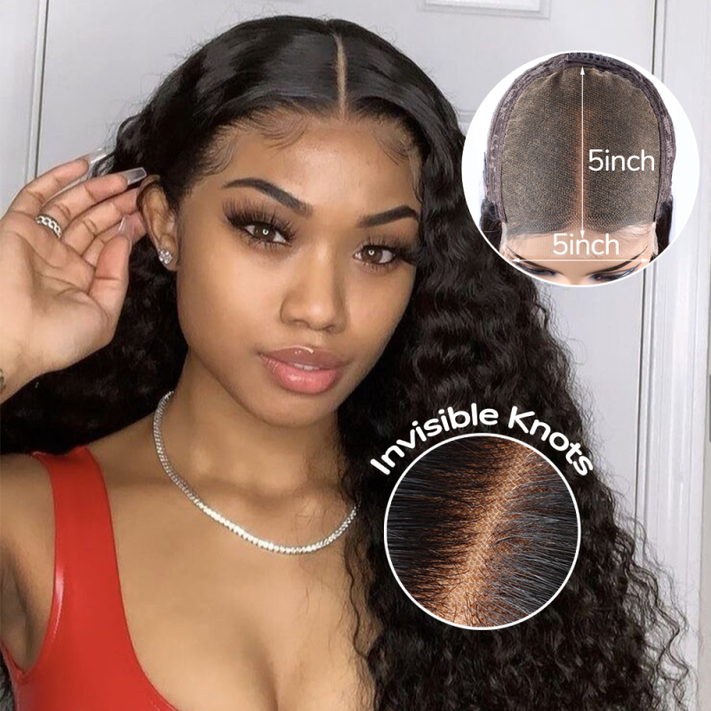 XYS Hair Pre-Bleached Bye-Bye Knots 5X5 HD Lace  Wig Straight Invisible Knots Wig