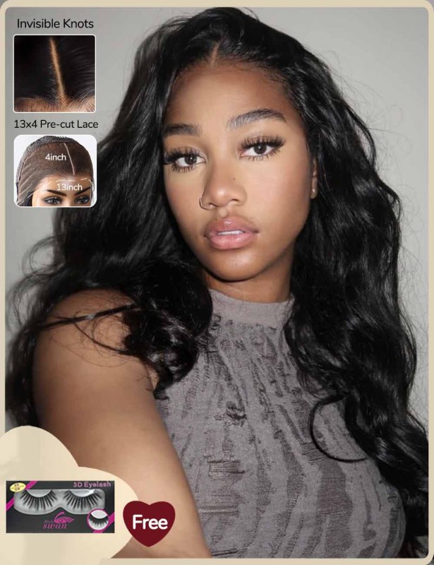 XYS Hair 13x4 Pre-Cut Lace Front Super  HD Lace Frontal  Wig Body Wave