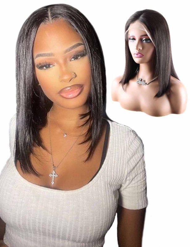 XYS Hair  Transparent Lace Frontal Colored Bob  Wigs 1B/99J/ 4/27