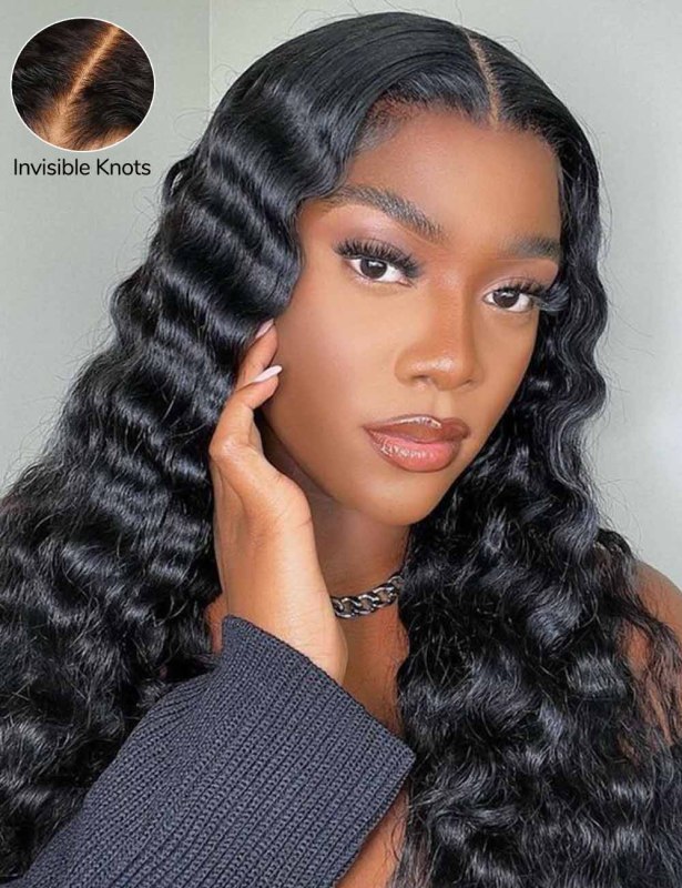 XYS Pre-Everything HD Closure Wig  Water Wave  With Pre Bleached Knots Plucked Hairline