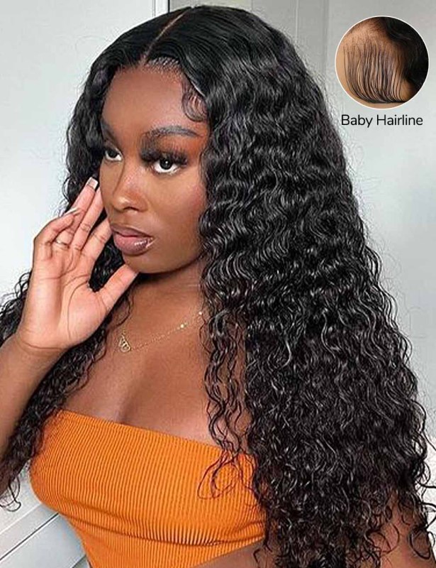 XYS Hair 13X4  Pre-Bleached  HD Lace Frontal  Wig Water Wave With Hairline