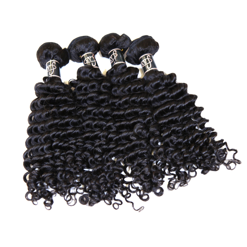 Deep Wave Natural Black 100% Human Hair Bundles