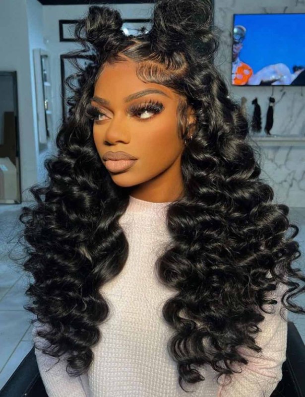 XYS hair Loose Curly Natural Black 100% Human Hair  Bundles 3/4 Bundles Deal