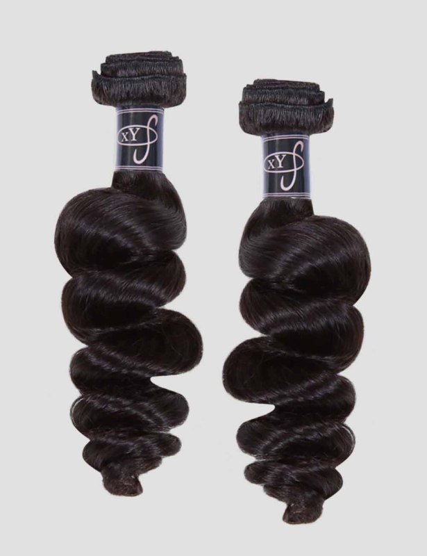 XYS hair Loose Curly Natural Black 100% Human Hair  Bundles 3/4 Bundles Deal