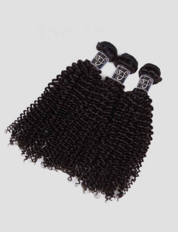 XYS Human Hair Kinky Curly Nature Color Bundles 1/2 Bundles Deal