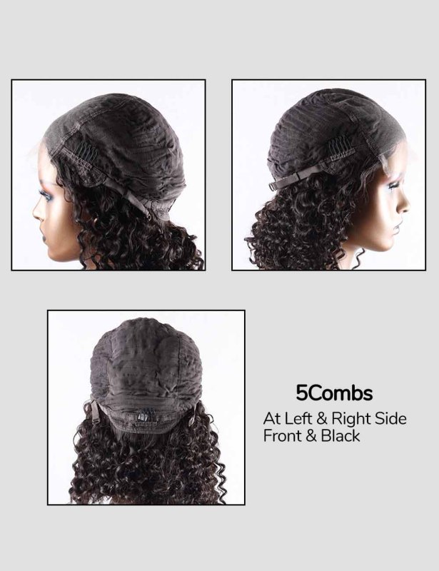 XYS Hair 5X5 HD Lace  Bob  Wigs 180% Density Deep Curly