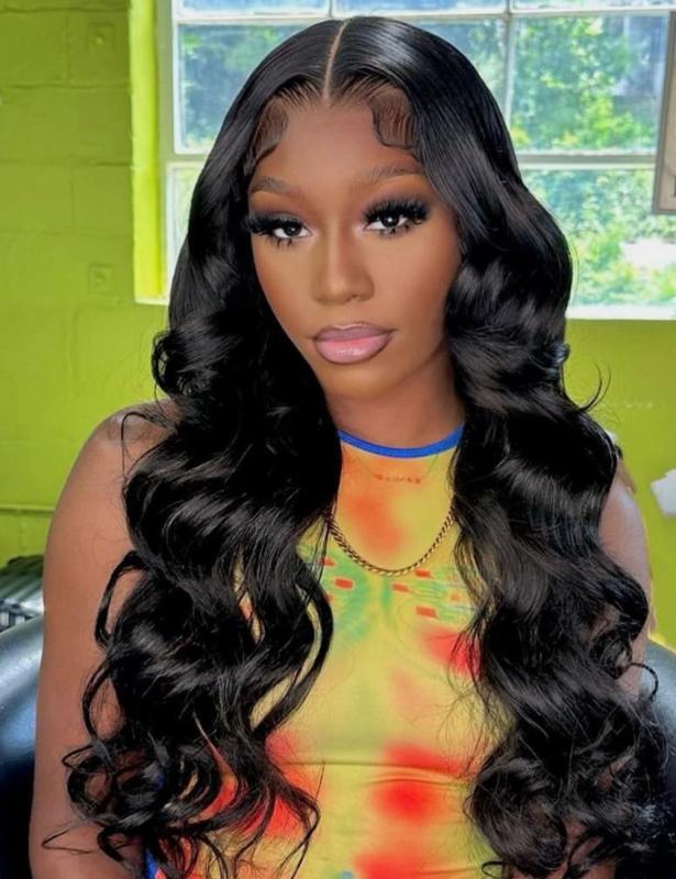 XYS Hair Human  Full Lace Wigs Body Wave With Pre-Plucked Hairline