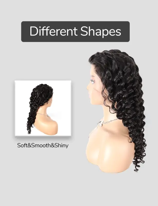 13x4 HD Lace Frontal Wig italian curly  Indian Virgin Human Hair