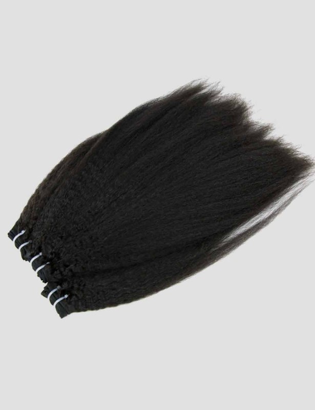 Beauty Natrual Raw Indian Hair Kinky Straight Bundles 3/4Bundles Deal