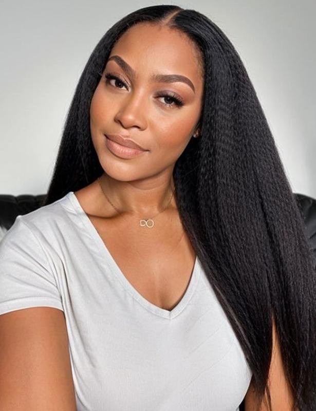 Beauty Natrual Raw Indian Hair Kinky Straight Bundles 1/2Bundlea Deal