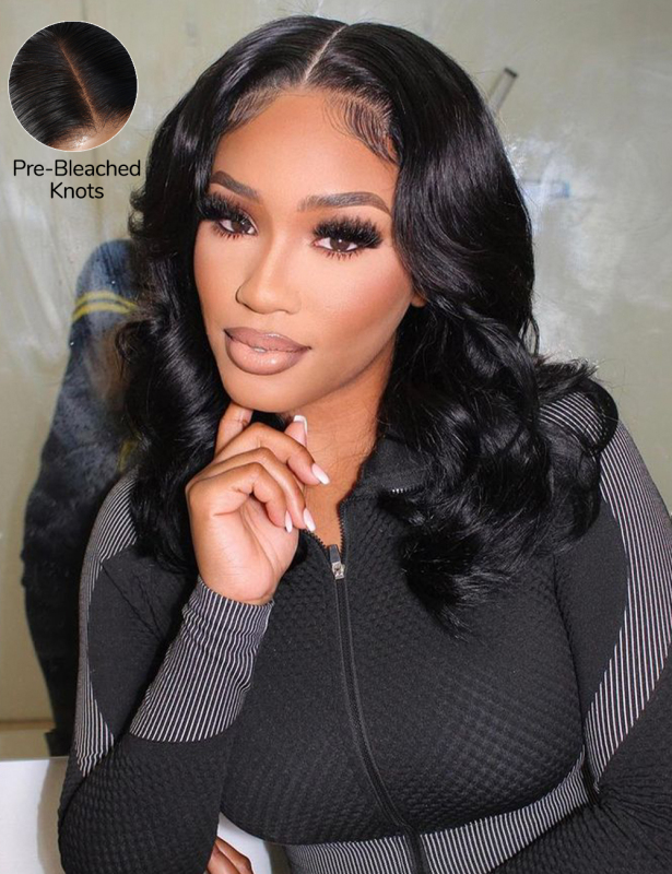 XYS 5X5 Pre-Everything Body Wave Lace Closuret Wig With Pre Bleached Knots Plucked Hairline