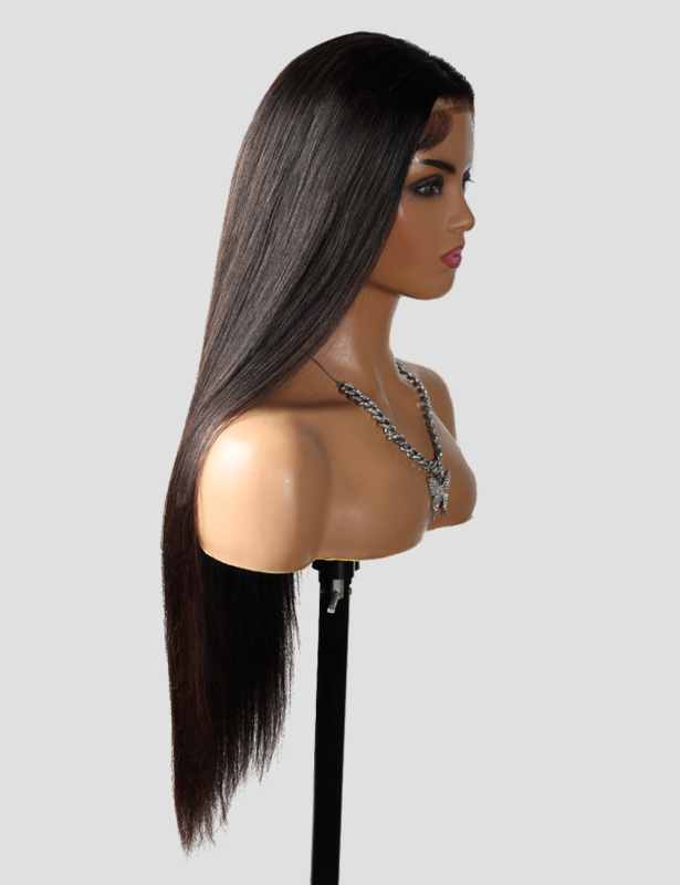 XYS Hair 13X4  HD Lace Frontal  Wig Straight Invisible Knots Wig With Slkin Melt Lace