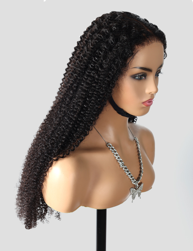 XYS Hair 13x4 Pre-Cut Lace Front Super  HD Lace Frontal  Wig Kinky Curly 180% Density