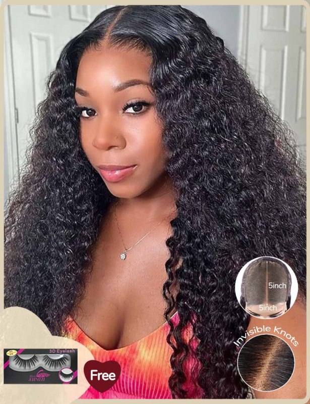 XYS 5x5 Pre-Everything HD Closure Wig  Water Wave  With Pre Bleached Knots Plucked Hairline