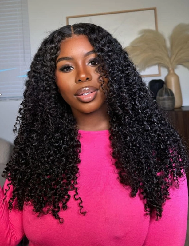 XYS Hair 5*5 Transparent Lace Closure Deep Curly With Natural Hairline