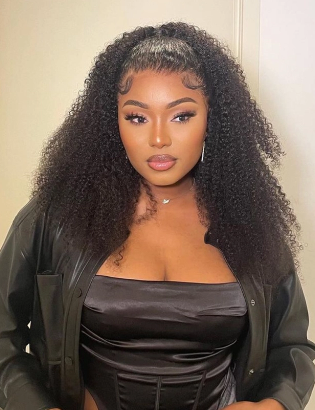 XYS Hair 5*5 Transparent Lace Closure Deep Curly With Natural Hairline