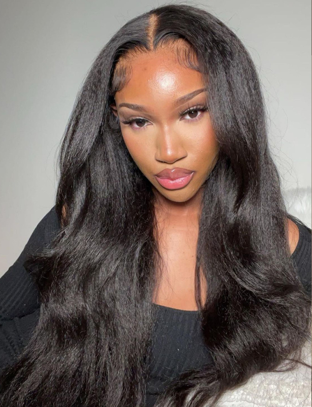 XYS Hair 5*5 Transparent Lace Closure Kinky Straight  With Baby Hair