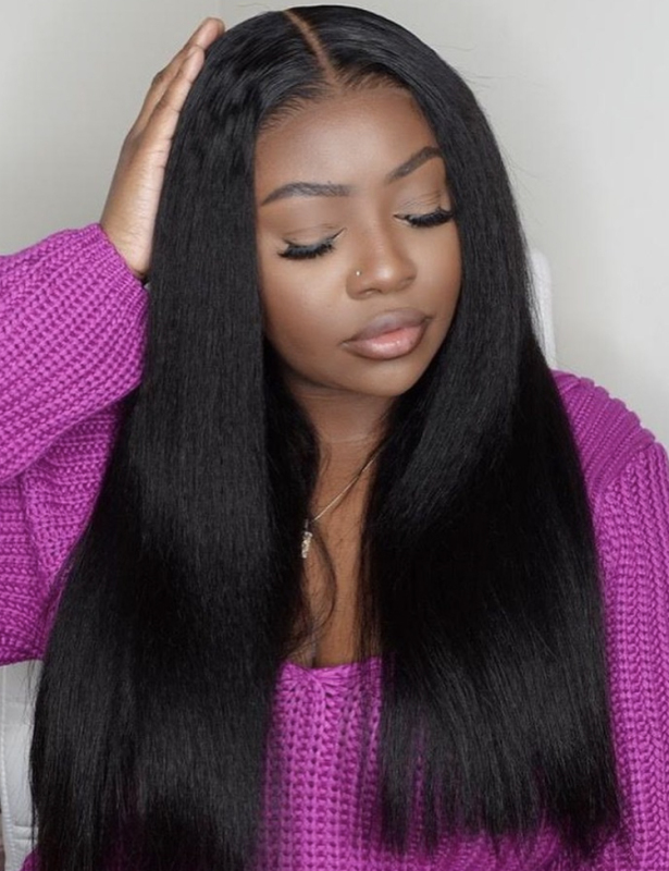 XYS  Human  Hair Kinky Straight HD Lace 13x4 Lace Frontal Invisible Knots