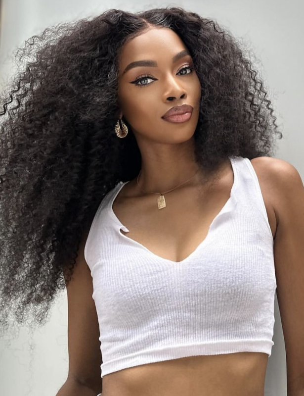 XYS  Human  Hair Deep Curly  HD 13x4 Lace Frontal l with Baby Hair