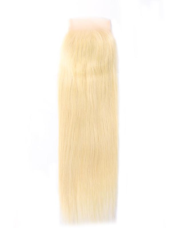 XYS Hair 4*4 Transparent Lace 613 Blone Closure  Straight