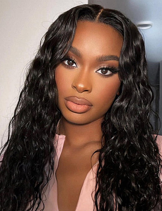 XYS Hair Water Wave 360 Lace Long Wig 100% Human Hair Pre-bleached