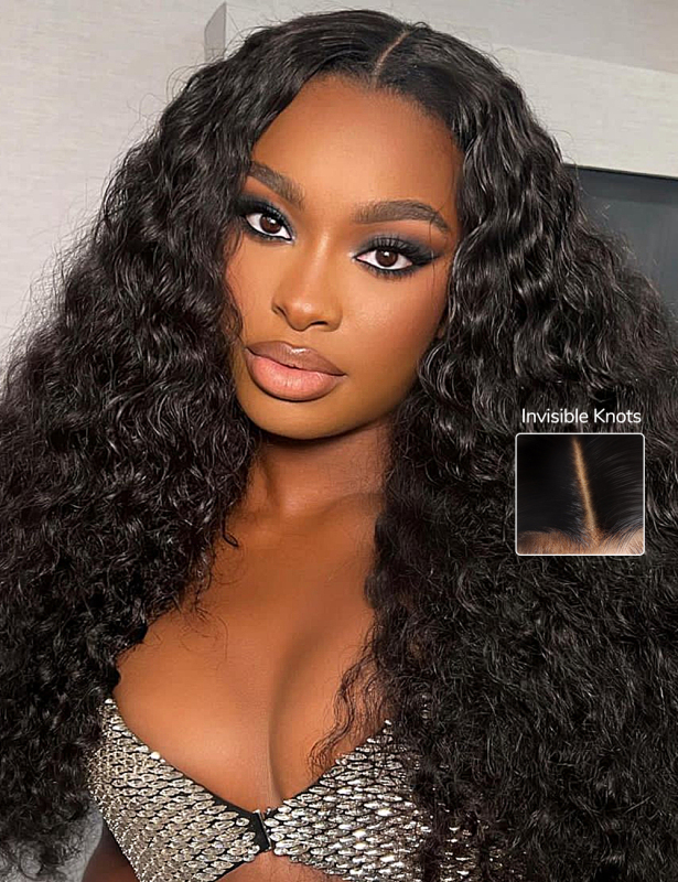 XYS Hair Water Wave 360 Lace Long Wig 100% Human Hair Pre-bleached