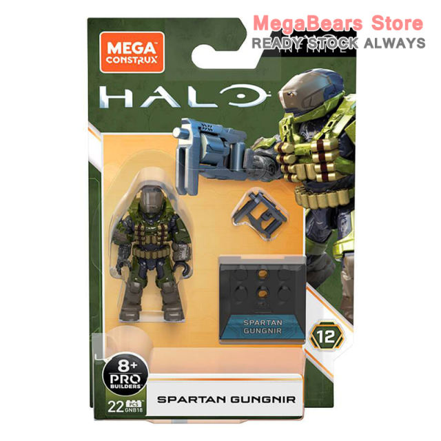 Mega Bloks Construx Halo Infinite Heroes Series 12 GNB18 Spartan Gungnir Building Blocks Construction Toys