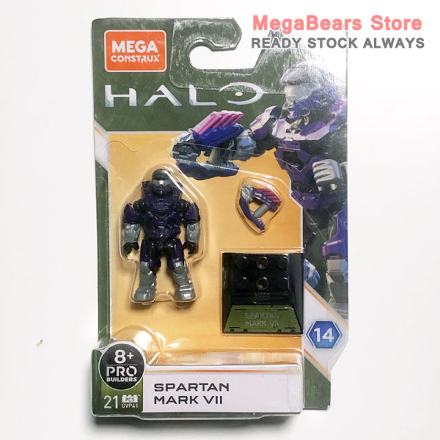 Mega Bloks Construx Halo Infinite Heroes Series 14 GVP41 Spartan Mark VII Building Blocks Construction Toys