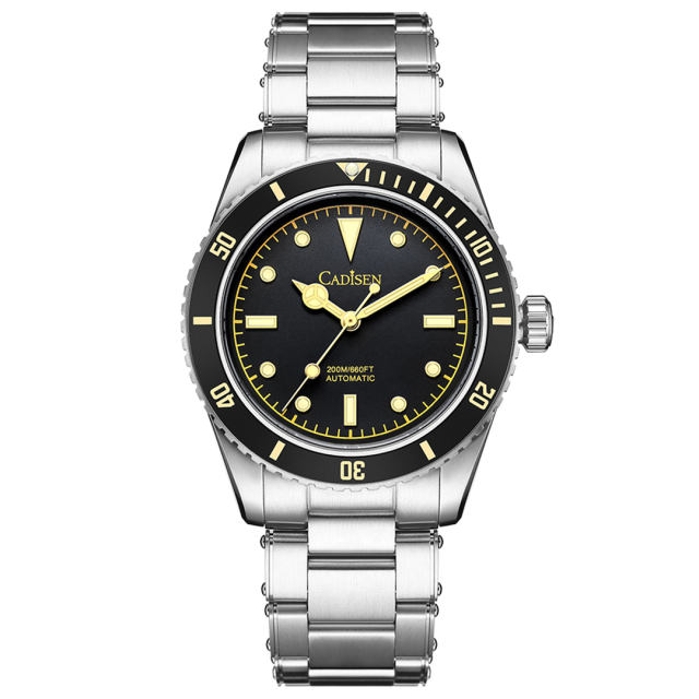 CADISEN Men Watches 38mm Diver Retro Luxury Sapphire NH35 Automatic Mechanical Vintage Watch 20Bar Luminous 2022 New