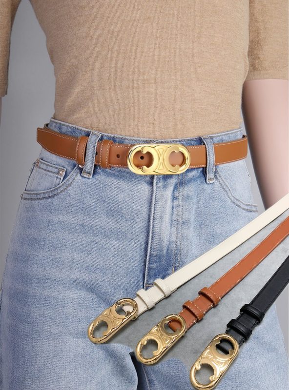 Fashion women's belt first layer of cowhide coat belt calfskin decoration with jeans 2.5cm thin version of the belt