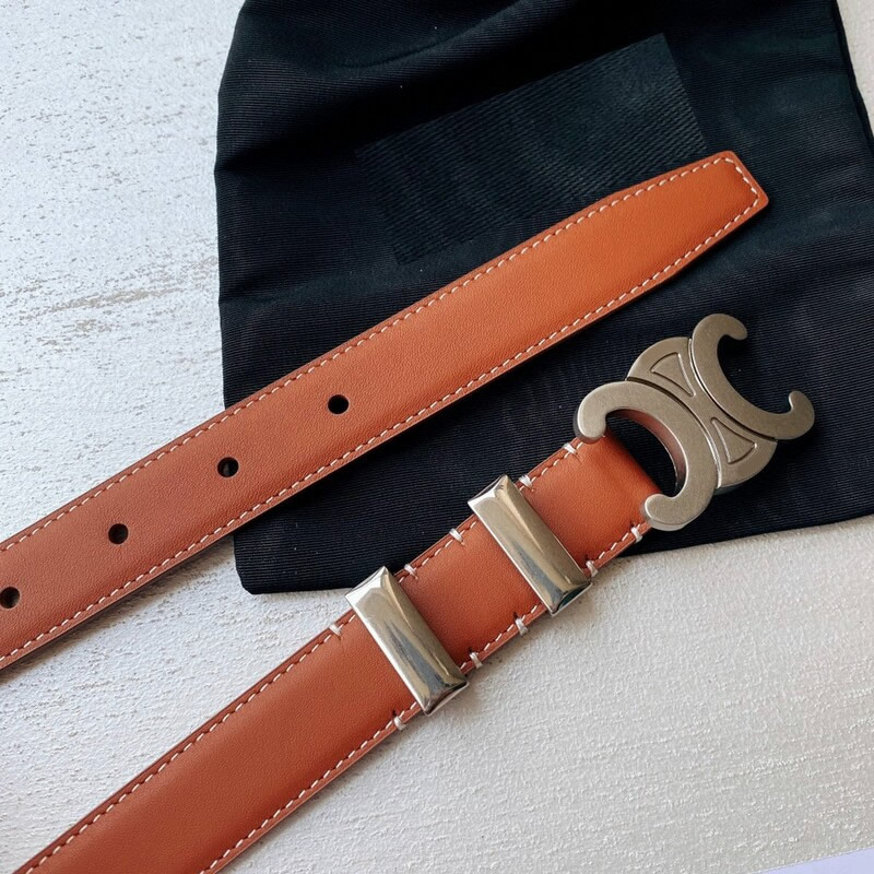 Stylish double hardware ring 2.5cm belt denim belt with smooth buckle belt versatile calfskin waist belt