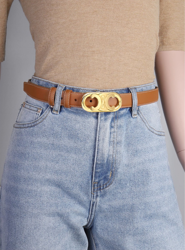 Fashion women's belt first layer of cowhide coat belt calfskin decoration with jeans 2.5cm thin version of the belt