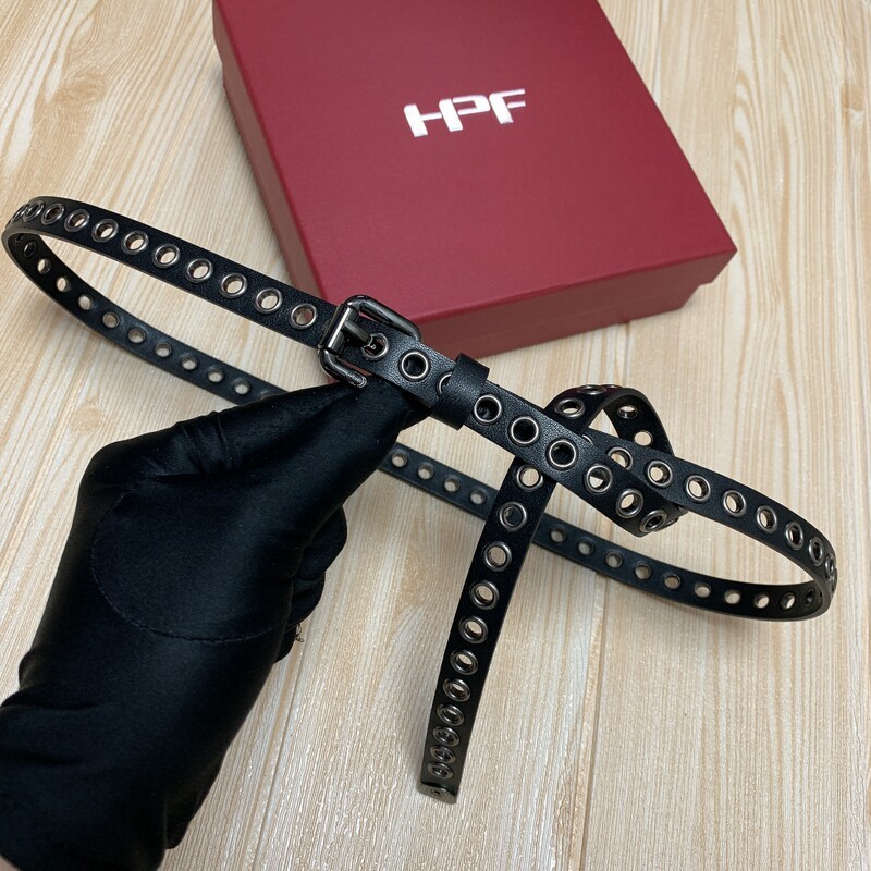 Fashion women's fine steel pinhole belt fine edition 1.5CM cowhide waist belt jeans belt accessories fashion belt