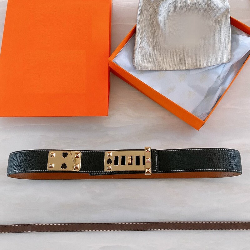 Adjustable palm print double cowhide belt Women's waist skirt belt with coat elastic belt 3.5cm accessories belt