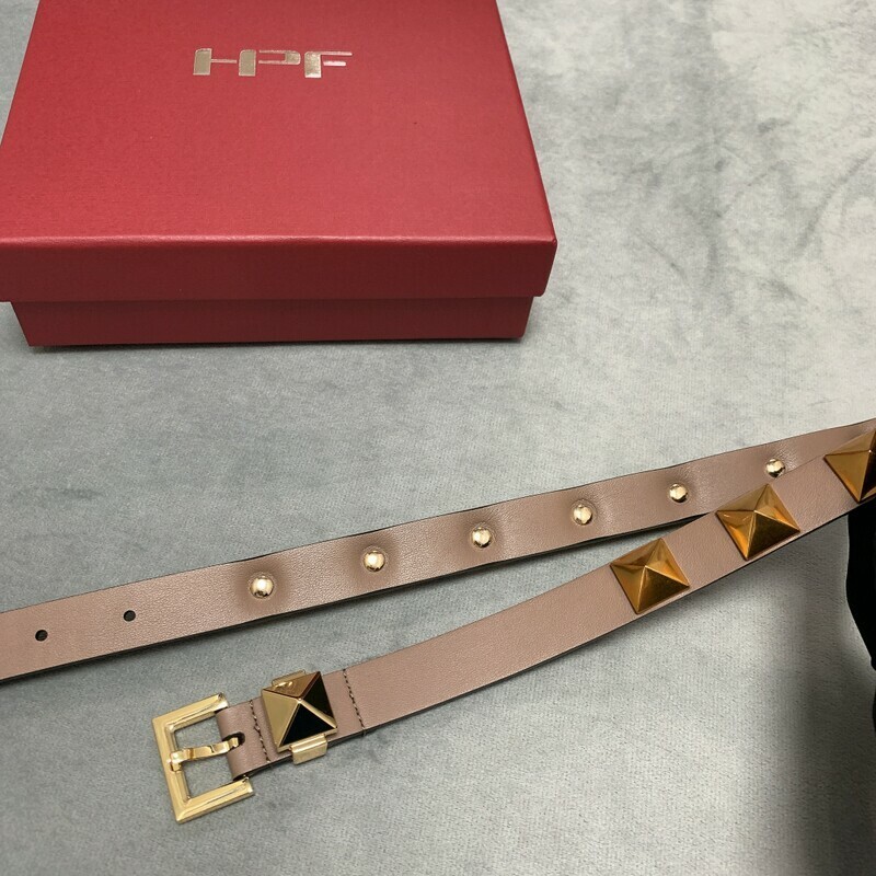 Fashion style full rivet metal belt 2.0 style pin head belt personality women jeans waistband pyramid belt