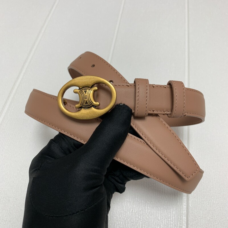 Woven casual belt 2.5 layers of cowhide plus cloth thin version belt waist decoration copper smooth head simple wind ribbon