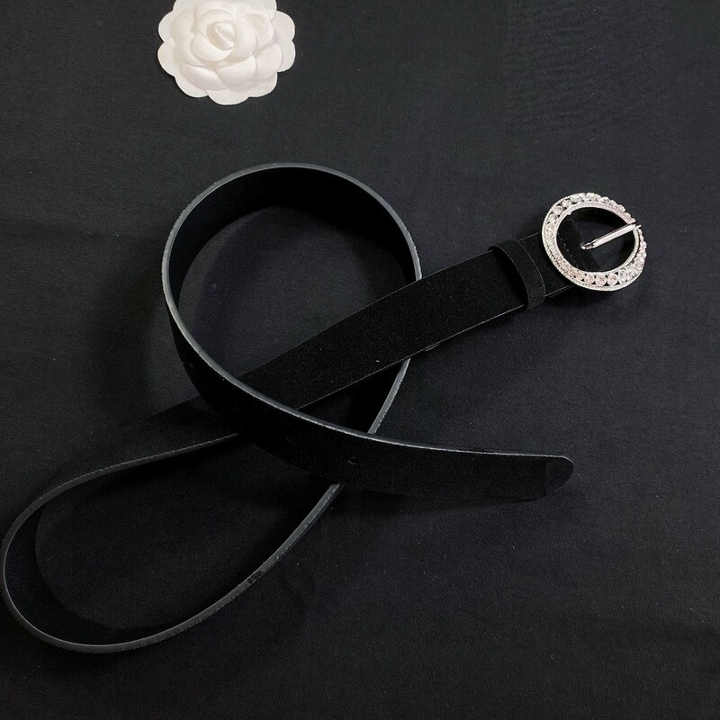 Egg-shaped belt drill fashion needle Head women's belt 3.0 cowhide waist trim pants Belt fashion style jean belt