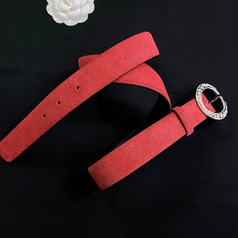 Egg-shaped belt drill fashion needle Head women's belt 3.0 cowhide waist trim pants Belt fashion style jean belt
