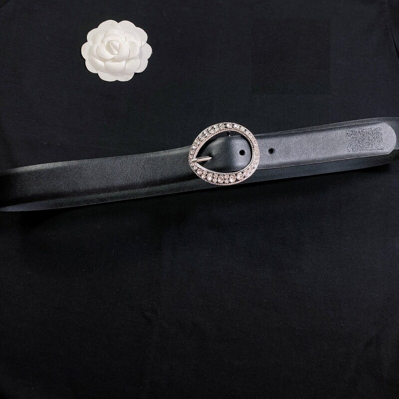 Goose egg shape with drill needle type head female trouser belt 3.0 cowhide waist embellish belt fashion style accessory belt
