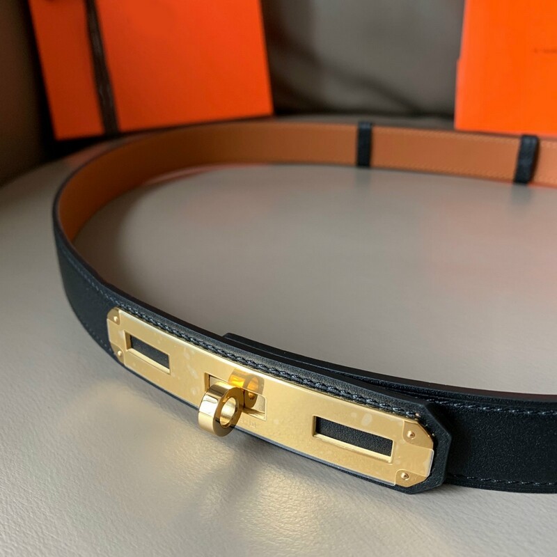 Retractable cowhide uniform size women's Belt 2.5 Stainless Steel Lock Accessories Leather elastic palm print skirt belt
