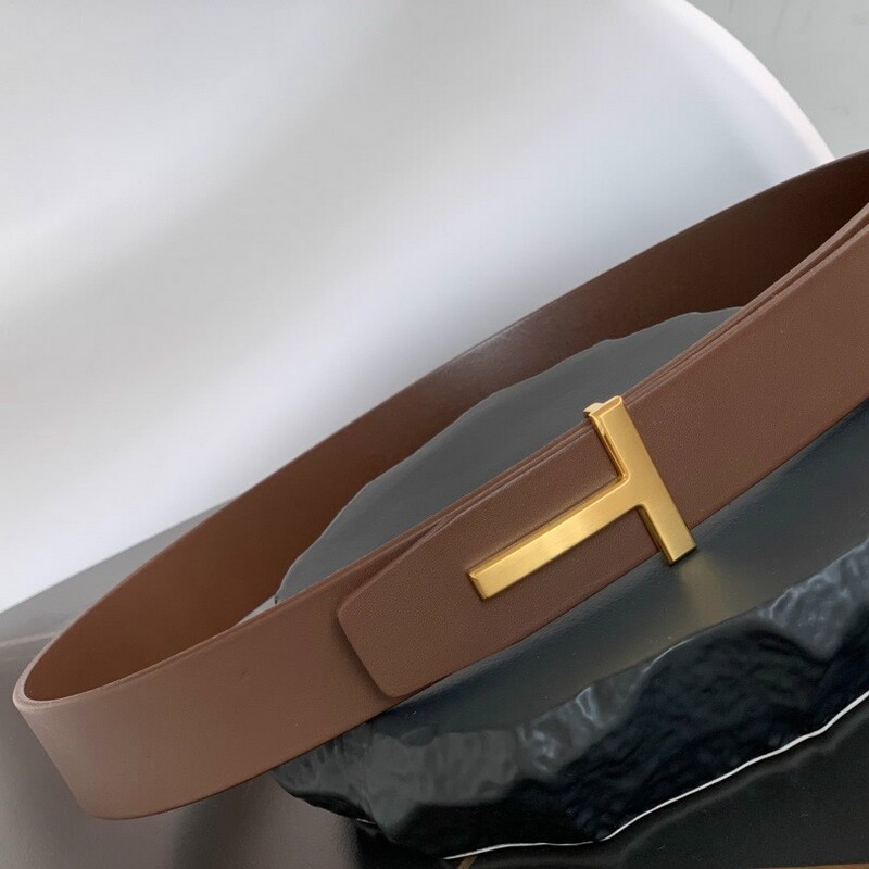 Business men's high quality leather belt end plate buckle T-buckle simple 4.0 stainless steel buckle full head layer leather