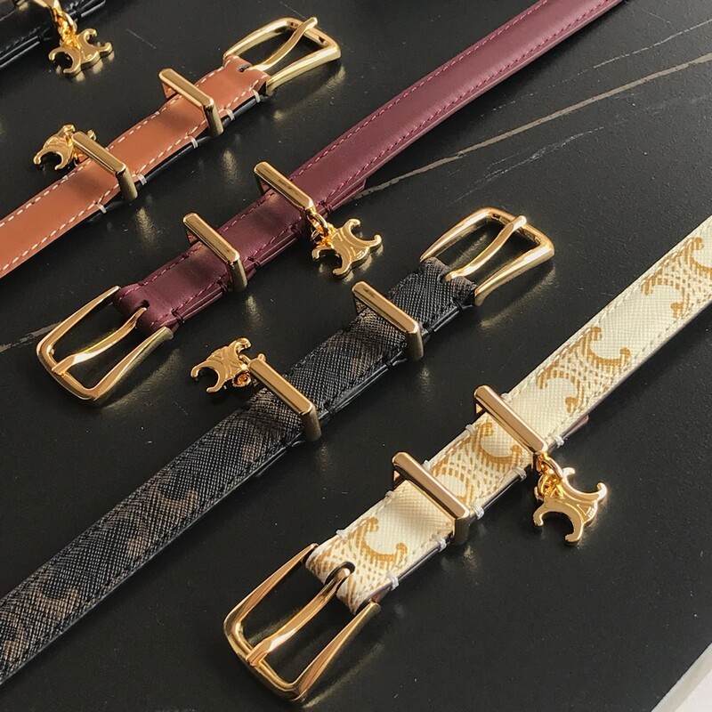Waist small needle belt for women delicate hardware pendant fashion belt 1.8CM high quality leather accessory belt