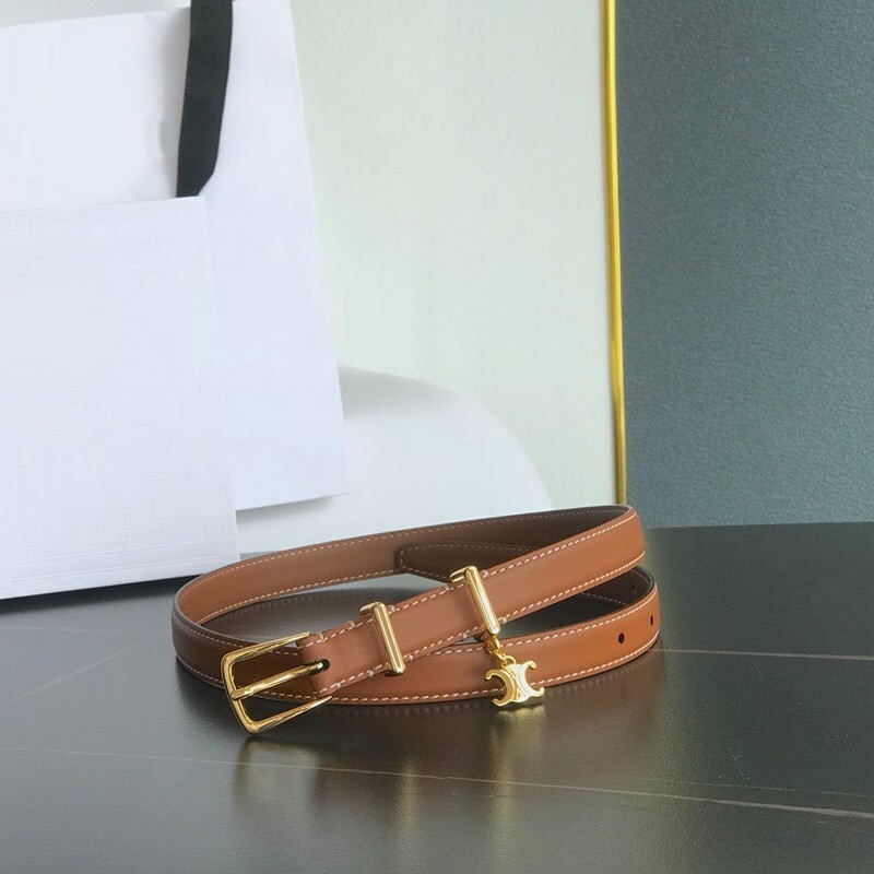 Waist small needle belt for women delicate hardware pendant fashion belt 1.8CM high quality leather accessory belt