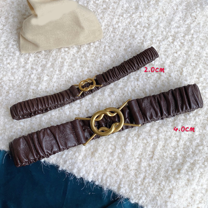 Women's buckle belt outerwear elastic sheepskin elastic belt elastic waistband soft sheepskin skirt belt