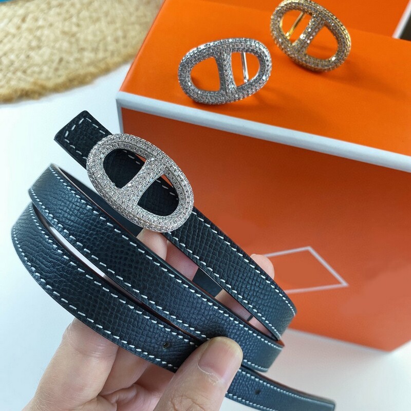 Women's fashion Belt accessories Fine edition belt palmprint cowhide dual purpose belt 1.5CM waist accessories for women's belt