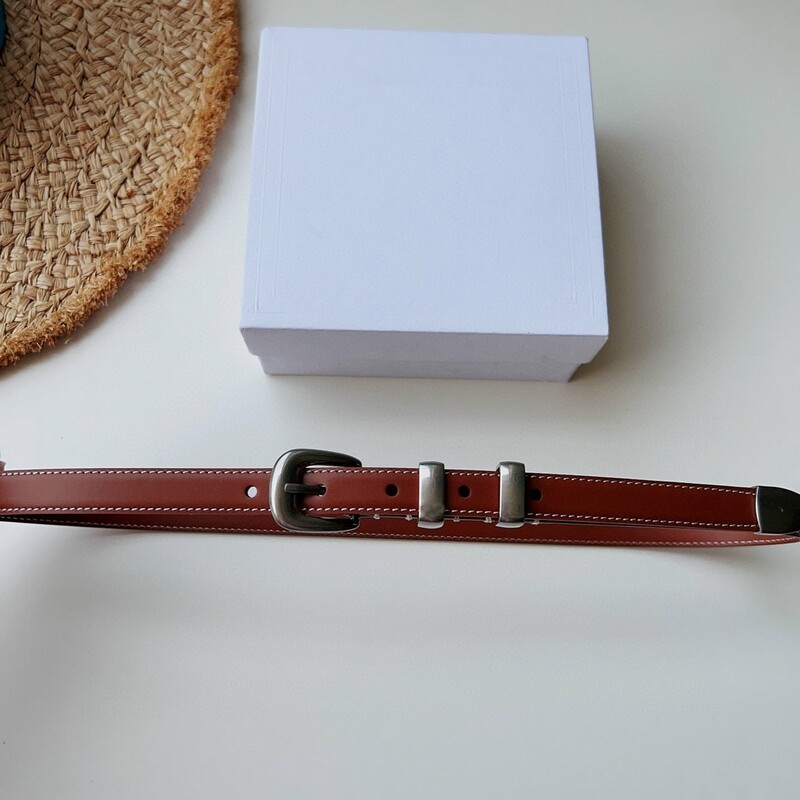Fashionable women's pin head belt leather vintage trim pant belt 1.8 fine version of 100 bypass top layer women's belt