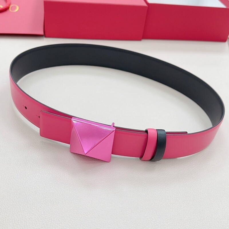 Fashion rose red waist decoration belt positive leather head layer with women's belt high-quality trend double belt