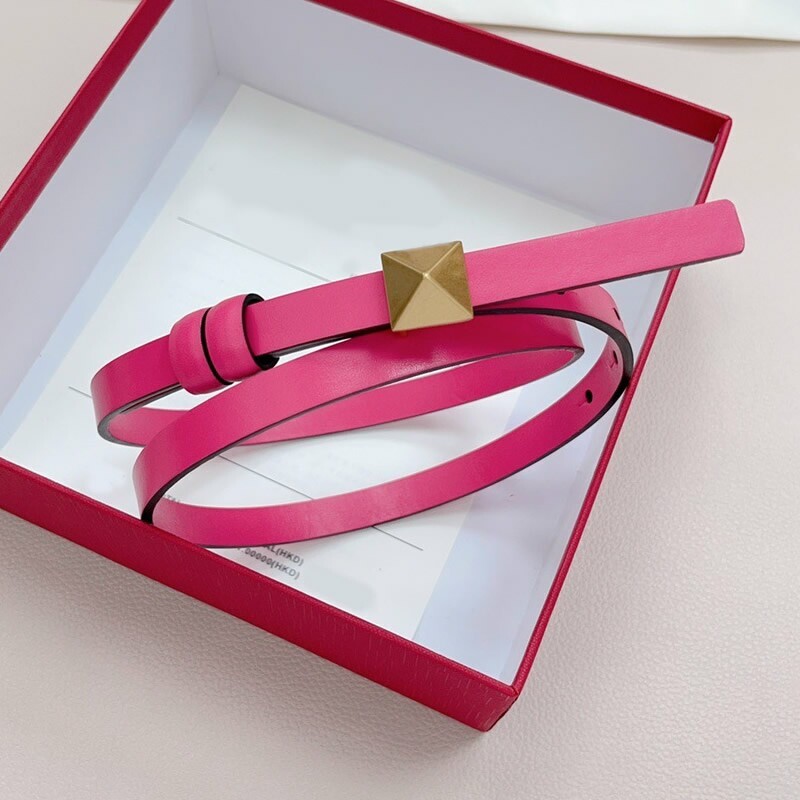 Fashion rose red waist decoration belt positive leather head layer with women's belt high-quality trend double belt